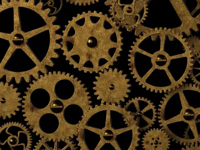 Scratched gears 3D model