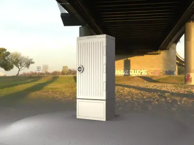 Electrical Distribution Cabinet 108 Low-poly 3D model