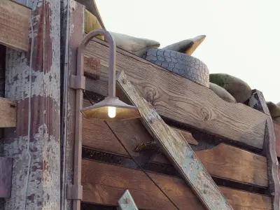 Military Trench Low-poly 3D model