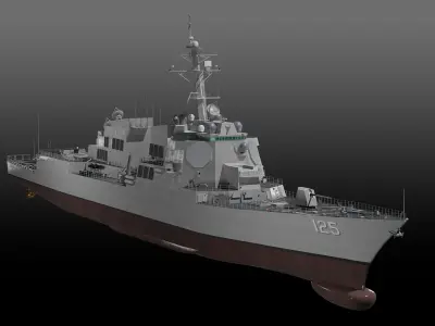 USS Jack H Lucas - Arleigh Burke Flight III 3D model