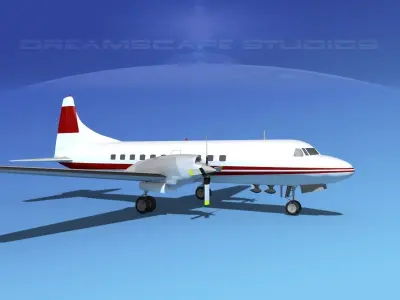 Convair CV-580 Corporate 9 3D model