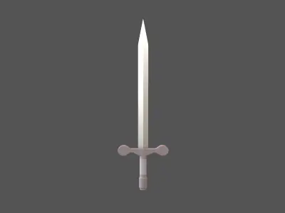 Cartoon Sword v1 002 Low-poly 3D model