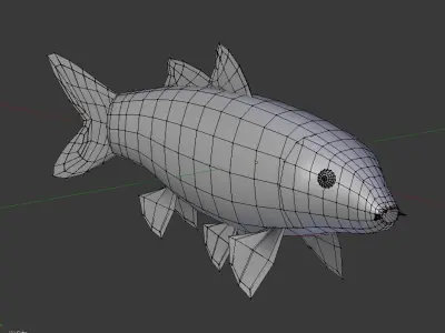 Carp koi fish Low-poly 3D model