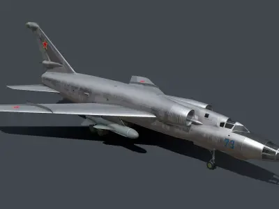 Tupolev Tu-98 Low-poly 3D model