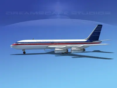 Boeing 707 Tour Americana 3D model
