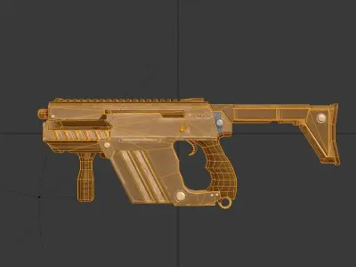 Submachine Gun M24 R Free low-poly 3D model