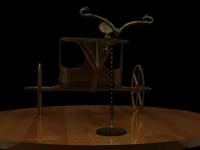 King Tut Chariot figure   Low-poly 3D model
