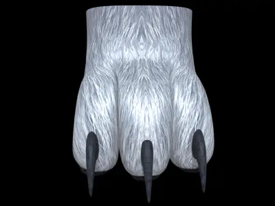 3 Digit Paws Low-poly 3D model