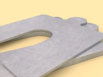 Size A Slotted Shims Free 3D model