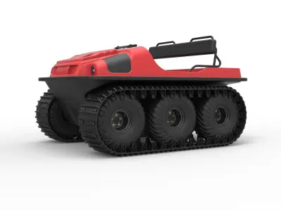 Argo 750 HD 6x6 with tracks 3D model
