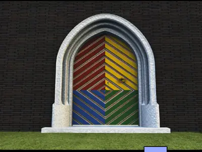 Medieval Gate Medieval Key 3D model