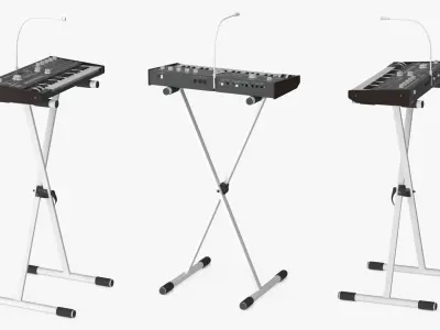 Performance Synthesizer on Adjustable Stand 3D model