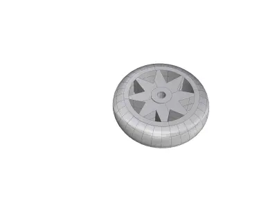 yildiz jant ve lastik Free low-poly 3D model