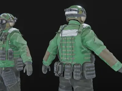 SOLDIER Flight Deck Crew 3D model