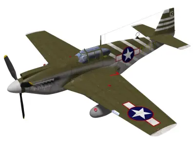 North American P-51A Mustang 3D model