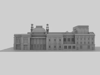 Theater Low-poly 3D model