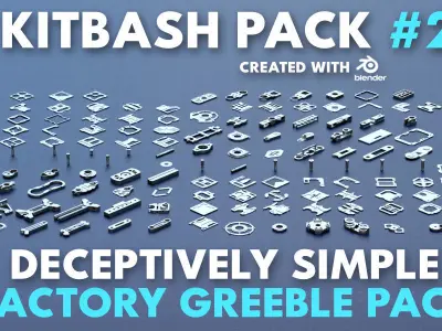 Factory Greeble Kitbash Master Bundle 1200 Models 3D model