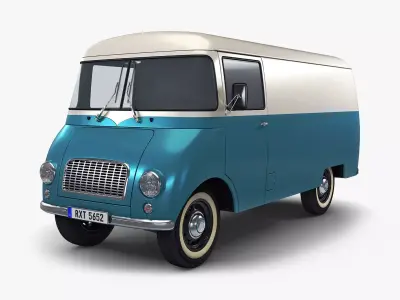 Generic Retro Cargo Van v 4 3D model