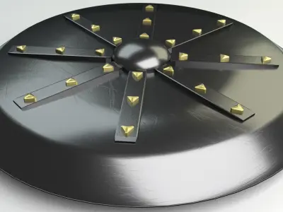 Viking Shield Free low-poly 3D model