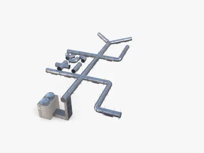 Duct ventilation system V2 3D model