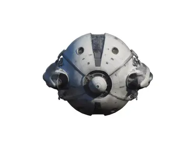 very huge sphere style scifi spacecraft 3D model
