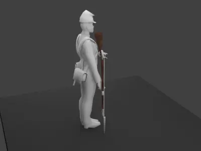 CIVIL WAR SOLDIERS Low-poly 3D model