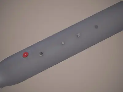 Aircraft External Fuel Tank 450L Low-poly 3D model