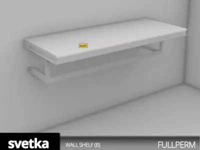 Wall Shelf Low-poly 3D model