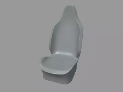 Car Seat 018 Low-poly 3D model