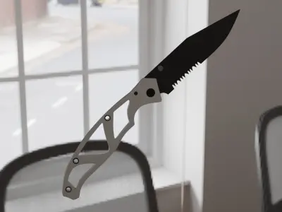 Simple Knife like Butterfly 3D model