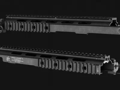 KAC M14 M1A RAS Picatinny Rail Handguard - Game Asset Low-poly 3D model