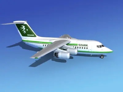 BAe 146-100 Ozark Airlines 3D model