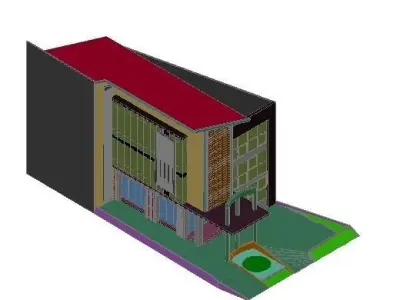 Simple Office Building 3D model