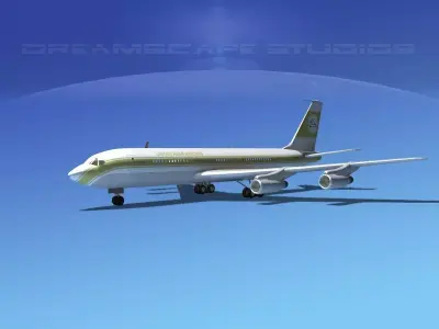 Boeing 707 Libyan Arab 3D model
