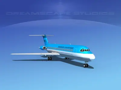 Douglas DC-9-30 Warner Charters 3D model