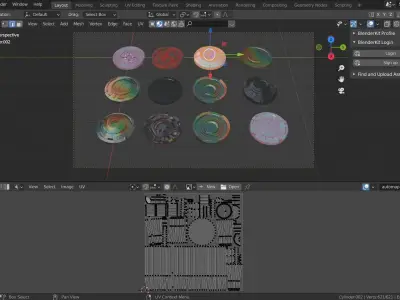 3D mech HUDS KITBASH Low-poly 3D model Low-poly 3D model