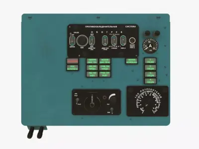 Mi-8MT Mi-17MT Left Overhead Panels Board Russian Low-poly 3D model
