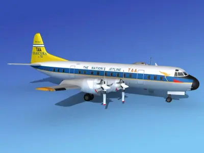 Lockheed L-188 Electra HP Trans-Australia 3D model