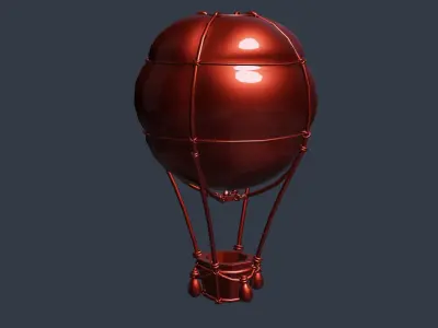 Air Balloon Low-poly 3D model