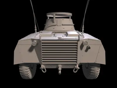 M8 Greyhound Game-Ready Low-poly 3D model