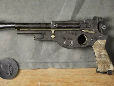 HERO Prop Asset - Mandalorian Blaster IB-94 Low-poly 3D model