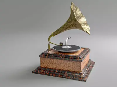 Vintage Phonograph 3D model
