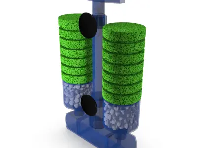 Airlift filter 3D model