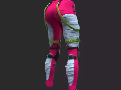 Women pants cyberpunk Clo3d Marvelous Designer 3D model