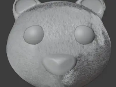 Teddy Bear head - fur not included Free 3D model