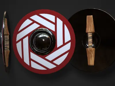 Round Shield03 Low-poly 3D model