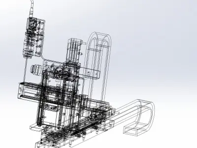 CCD three-axis movement module 3D model