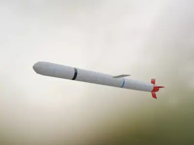 Tomahawk Rocket Low-poly 3D model