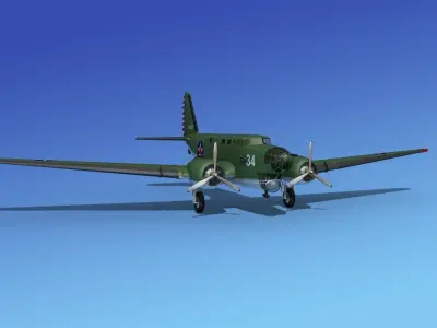 Douglas B-18A Bolo V03 3D model