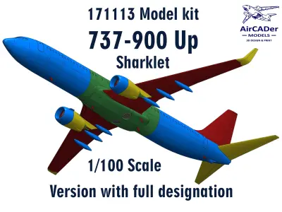 171113 Model kit Boeing 737-900 Sharklet Up 3D print model